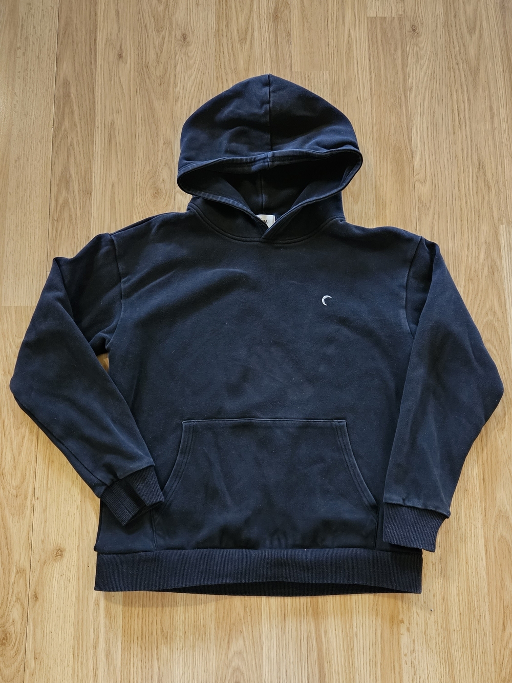 ZYIA Active Black Pullover Hoodie with Crescent Logo Size S